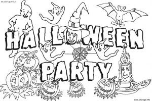 Coloriage A Imprimer Halloween Gratuit Coloriage Halloween Party Jecolorie