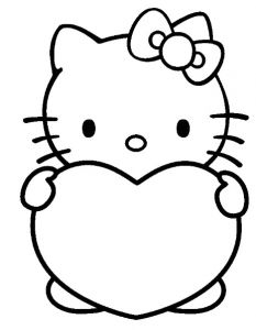 Coloriage à Imprimer Hello Kitty Coeur 19 Dessins De Coloriage Hello Kitty Coeur à Imprimer