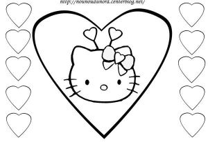 Coloriage à Imprimer Hello Kitty Coeur Coloriage Coeur Hello Kitty Dessiné Par Nounoudunord