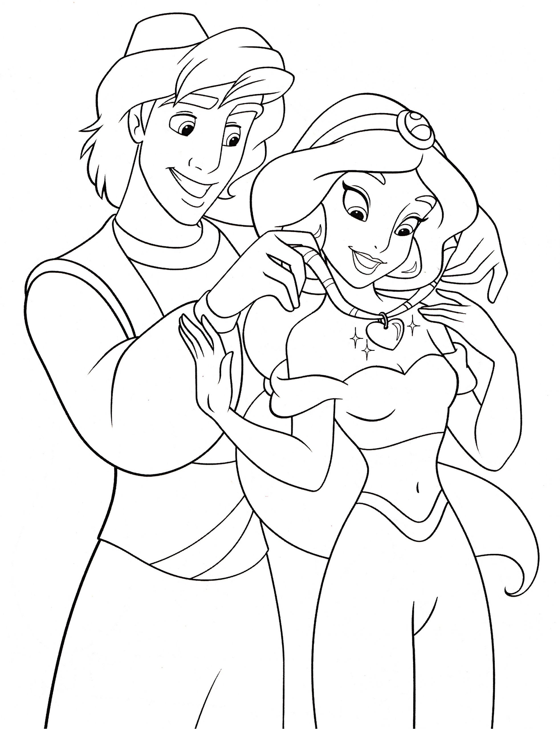 Coloriage A Imprimer Jasmine Disney’s Aladdin Colouring Sheets