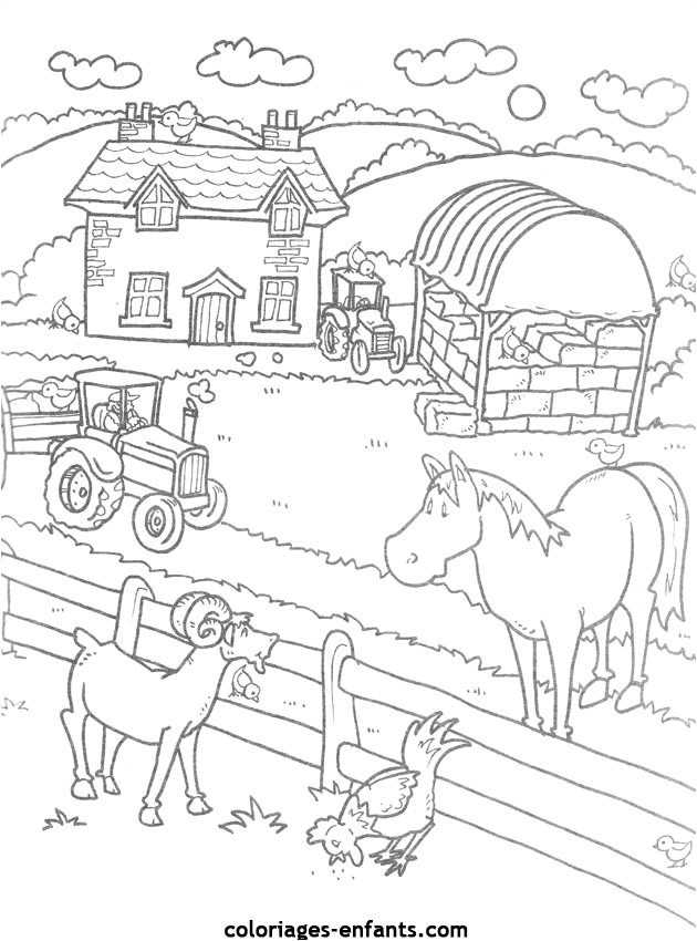 Coloriage A Imprimer La Ferme Les Coloriages De La Ferme à Imprimer
