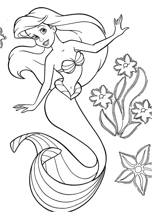 Coloriage A Imprimer La Petite Sirene 19 Dessins De Coloriage La Petite Sirene 2 à Imprimer