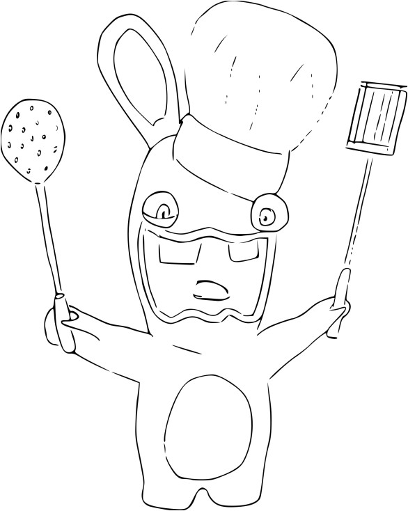 Coloriage à Imprimer Lapin Cretin Coloriage Lapin Crétin Dessin à Imprimer Sur Coloriages Fo