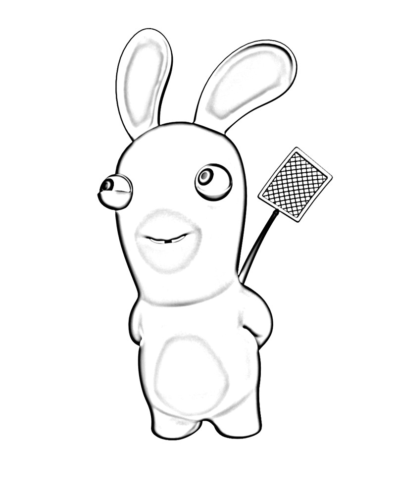 Coloriage à Imprimer Lapin Cretin Coloriage204 Coloriage De Lapin Cretin