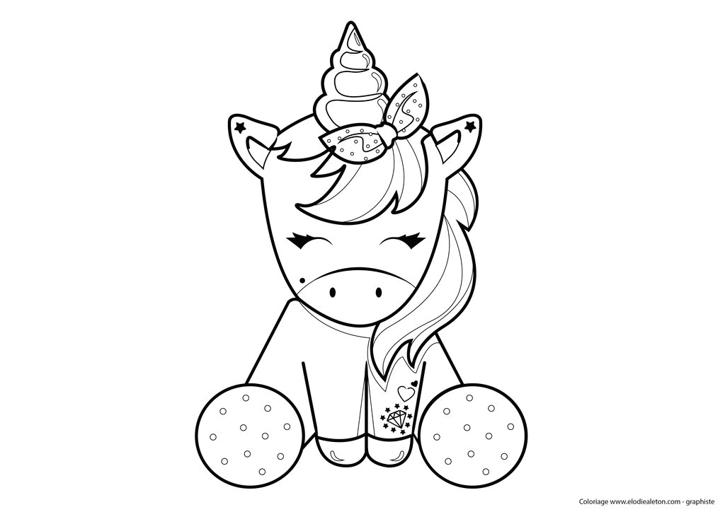 Coloriage A Imprimer Licorne Kawaii Coloriage Licorne Kawaii A Imprimer