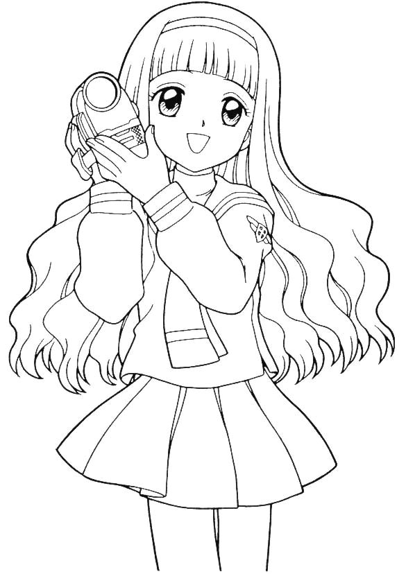Coloriage A Imprimer Manga Fille Coloriage   Imprimer Manga Pour Fille