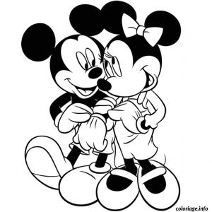 Coloriage A Imprimer Mickey Et Minnie Coloriage Mickey Minnie Dessin