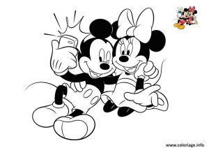 Coloriage A Imprimer Mickey Et Minnie Coloriage Selfie Disney Mickey Et Minnie Dessin