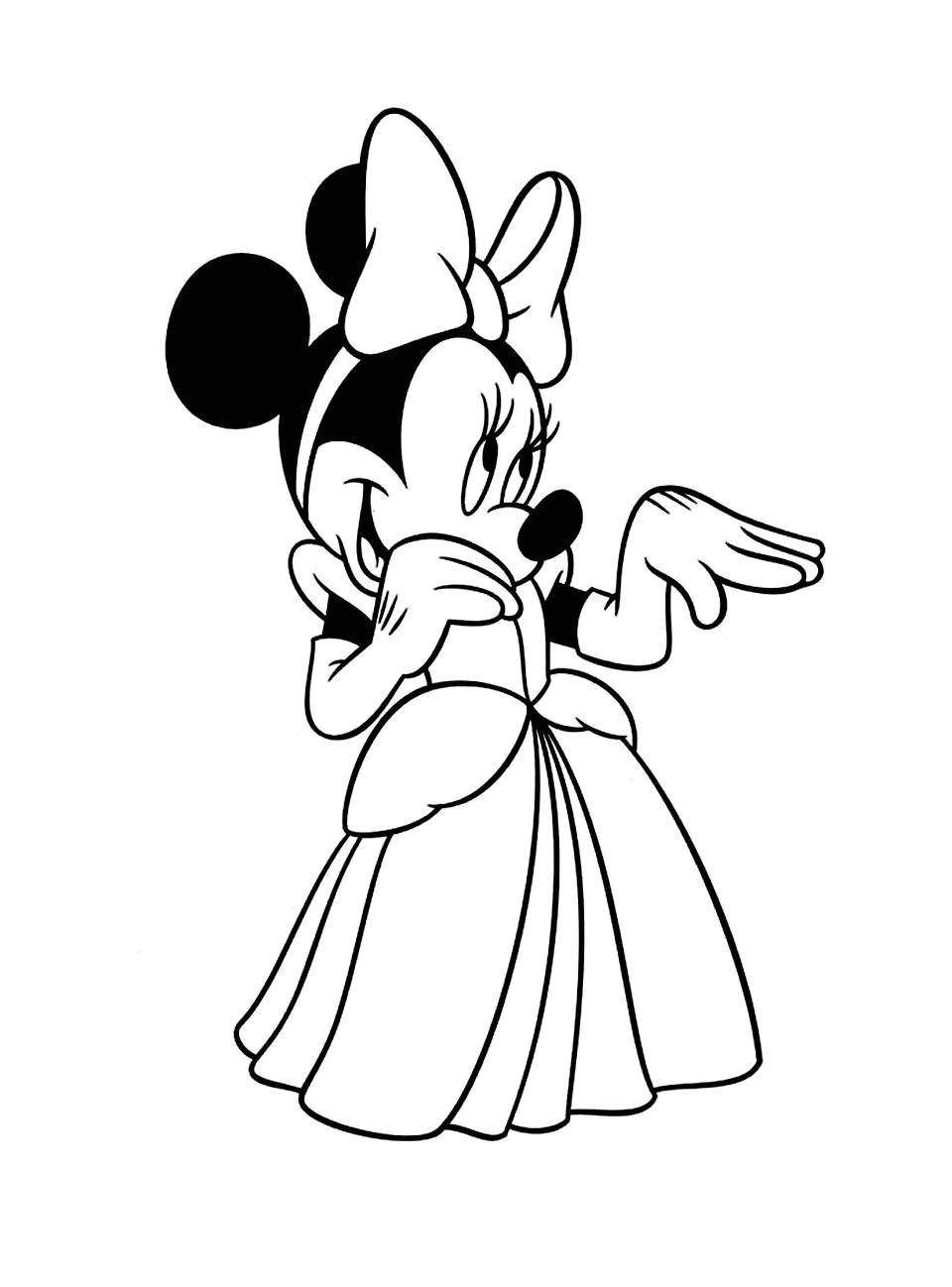 Coloriage A Imprimer Mini Minnie Princesse Coloriage Minnie Coloriages Pour Enfants