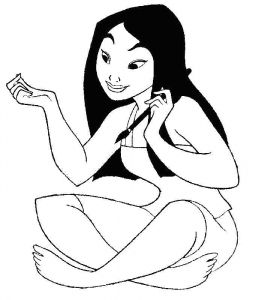 Coloriage A Imprimer Mulan Coloriage A Imprimer Mulan Se Fait Les Ongles Gratuit Et