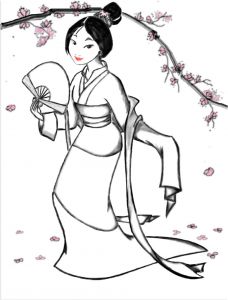 Coloriage A Imprimer Mulan Coloring Pages Kids Disney Princess Mushu Mulan