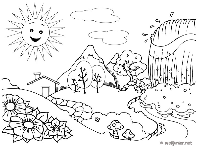 Coloriage à Imprimer Nature sol 123 Naturaleza – Páginas Para Colorear