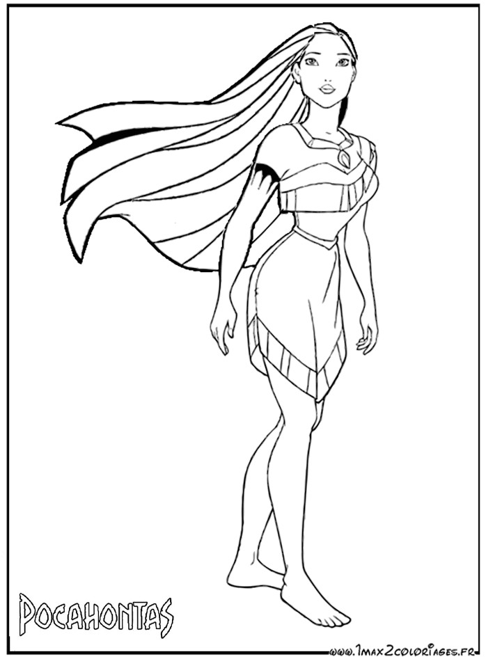 Coloriage à Imprimer Pocahontas 132 Dessins De Coloriage Pocahontas à Imprimer