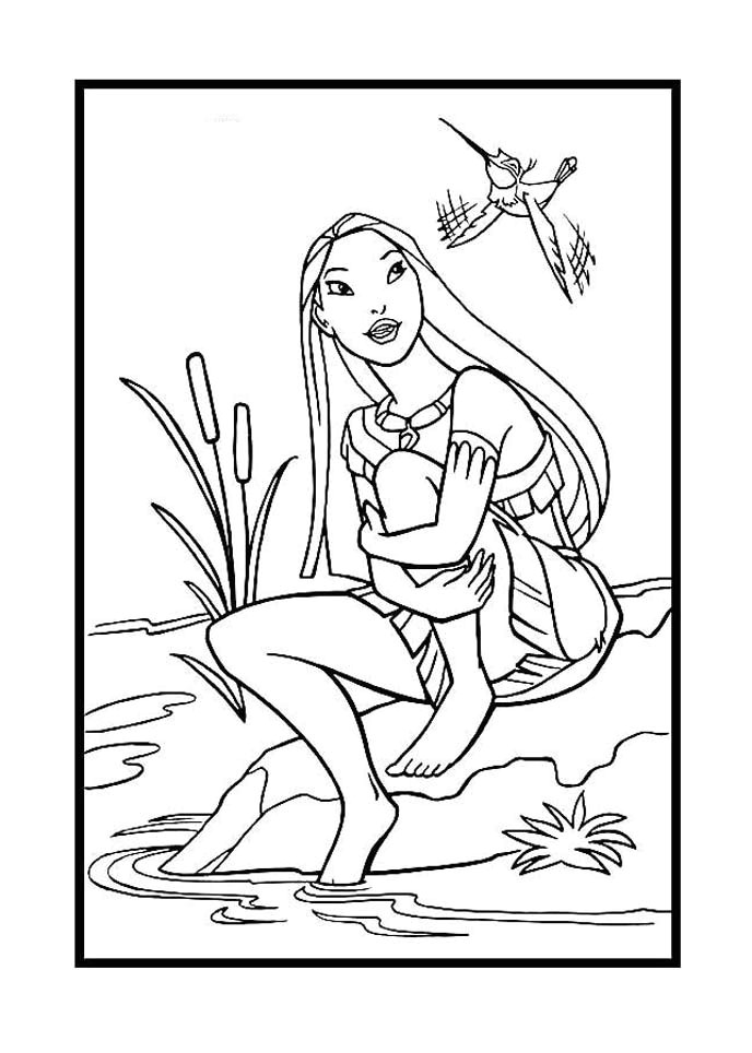 Coloriage à Imprimer Pocahontas 132 Dessins De Coloriage Pocahontas à Imprimer