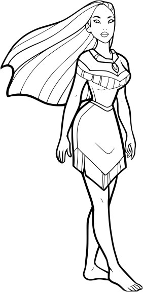 Coloriage à Imprimer Pocahontas Coloriage Pocahontas à Imprimer