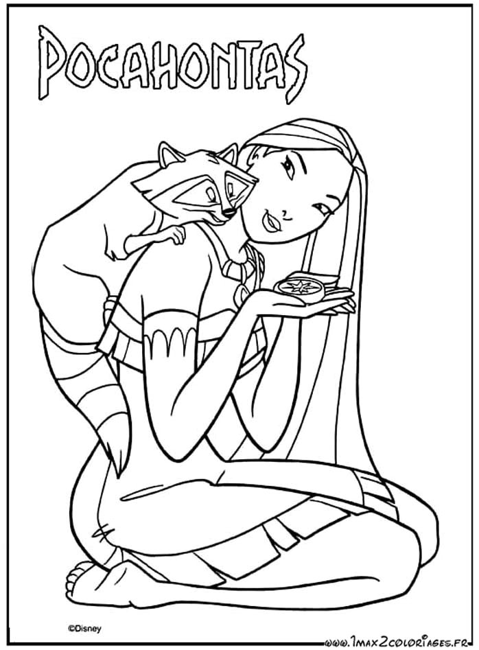 Coloriage à Imprimer Pocahontas Coloriages Du Film D Animation De Walt Disney Pocahontas