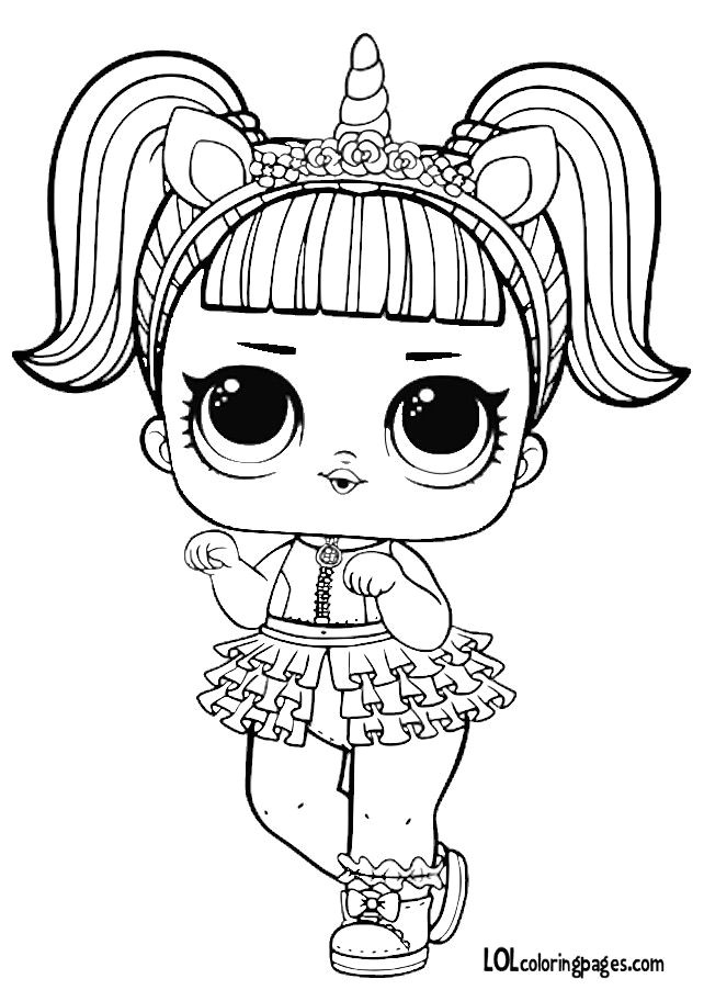 Coloriage à Imprimer Poupée Lol Poupée Licorne