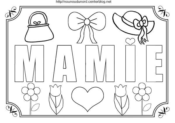 Coloriage A Imprimer Pour Anniversaire Mamie Coloriage Fete Des Mamies