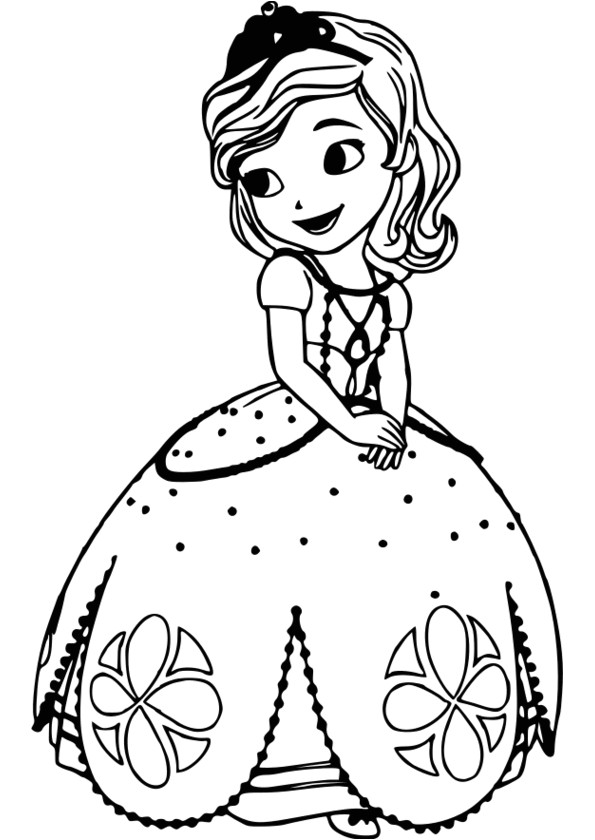 Coloriage A Imprimer Princesses Coloriage Fille Princesse Imprimer