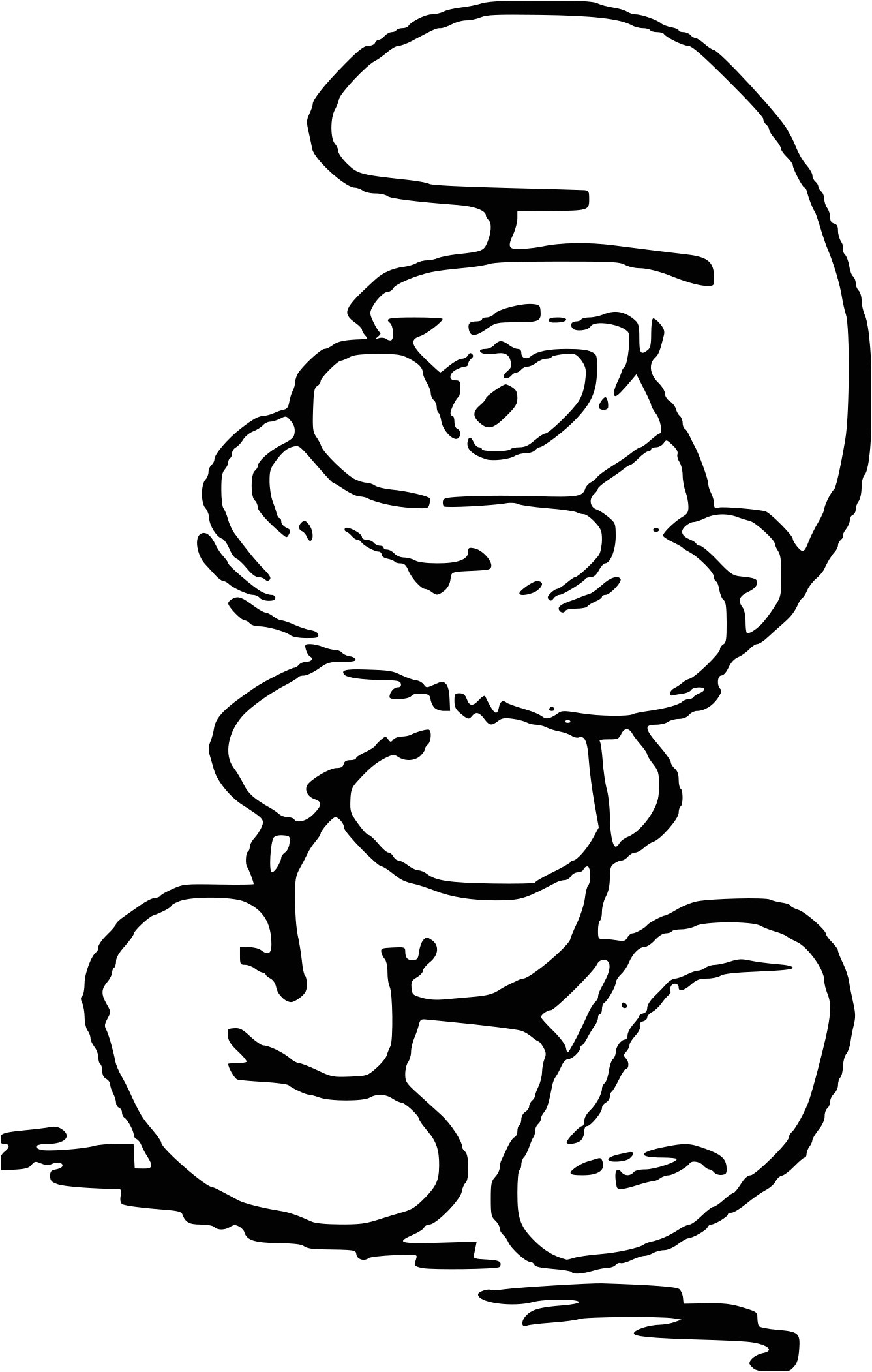 Coloriage A Imprimer Schtroumpfs Coloriage Grand Schtroumpf Dessin à Imprimer Sur