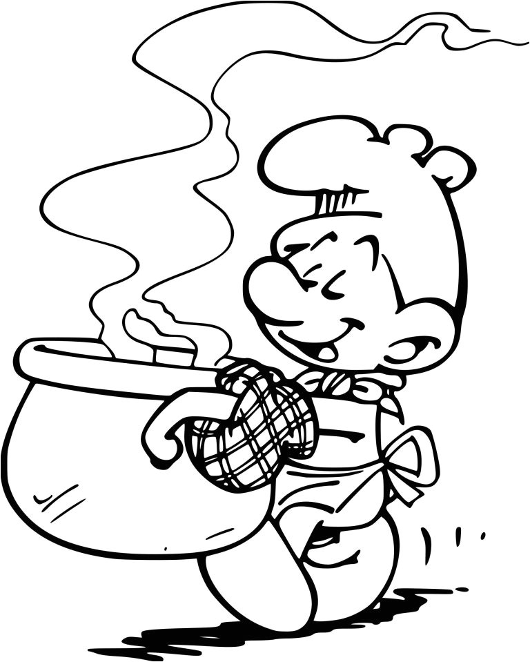Coloriage A Imprimer Schtroumpfs Coloriage Schtroumpf Gourmand Dessin À Imprimer Sur