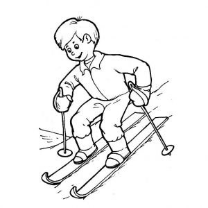 Coloriage à Imprimer Ski Coloriage De Ski Freestyle