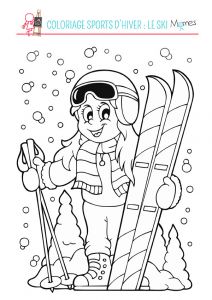 Coloriage à Imprimer Ski Coloriage Sports D Hiver Le Ski Momes