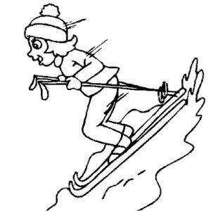 Coloriage à Imprimer Ski Ski Coloriage Ski En Ligne Gratuit A Imprimer Sur