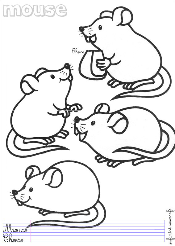 Coloriage à Imprimer souris Dessin souris Imprimer