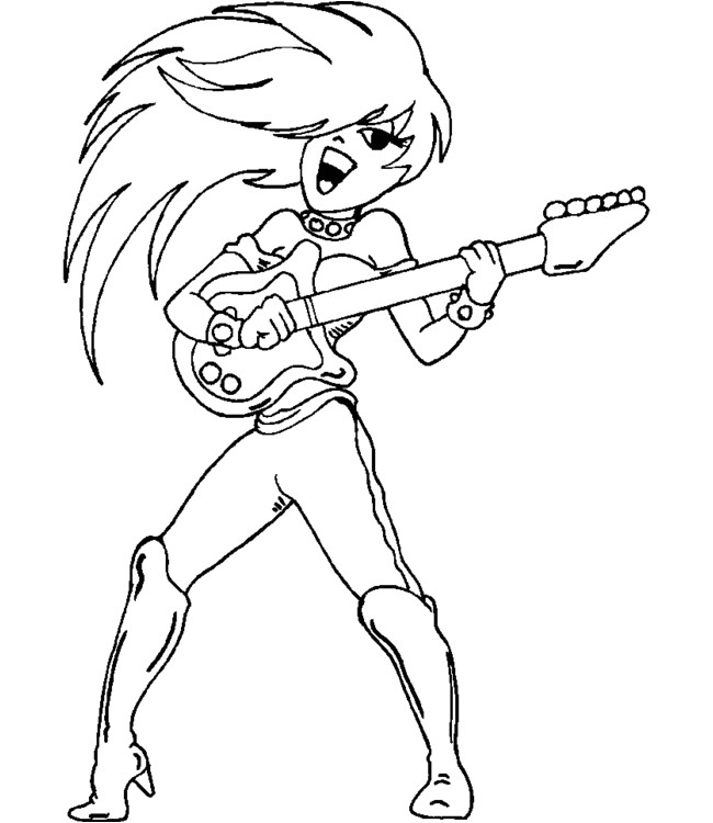Coloriage à Imprimer Star Rock Star Coloriage De Rock Stars A Imprimer Gratuitement