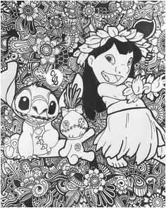 Coloriage à Imprimer Stitch 150 Meilleures Images Du Tableau Coloriage Difficile Disney