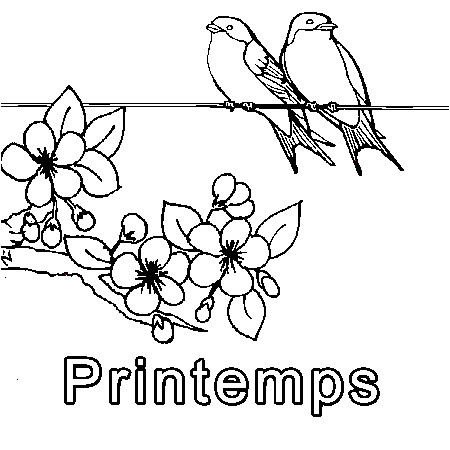 Coloriage à Imprimer Sur Le Printemps Dessin De Printemps