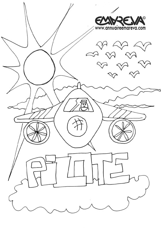 Coloriage A Imprimer Titi Et Grosminet Dessins Gratuits   Colorier Coloriage Pilote   Imprimer