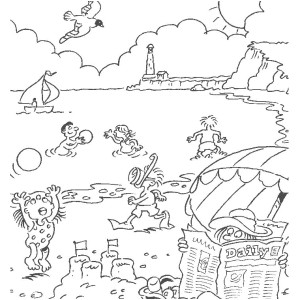 Coloriage A La Mer Coloriage A Faire Avec Plein De Coeur Coloriages Pour
