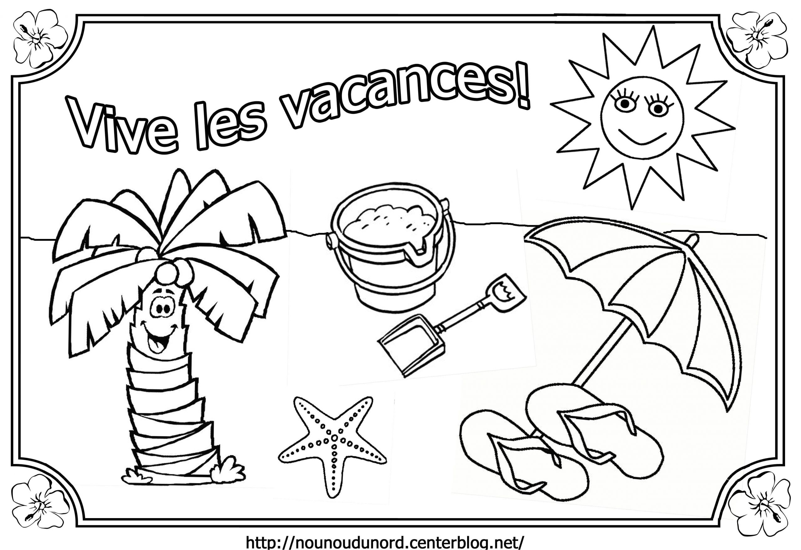 Coloriage à La Plage Plage 91 Nature – Coloriages à Imprimer