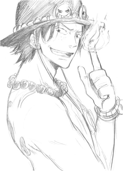 Coloriage Ace One Piece Dessin One Piece Ace Big