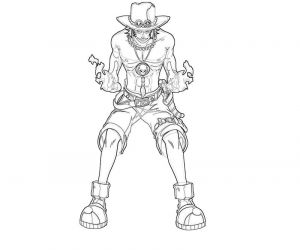 Coloriage Ace One Piece E Piece Portgas D Ace Action