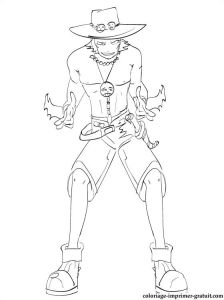 Coloriage Ace One Piece Portgas D Ace E Piece A Imprimer