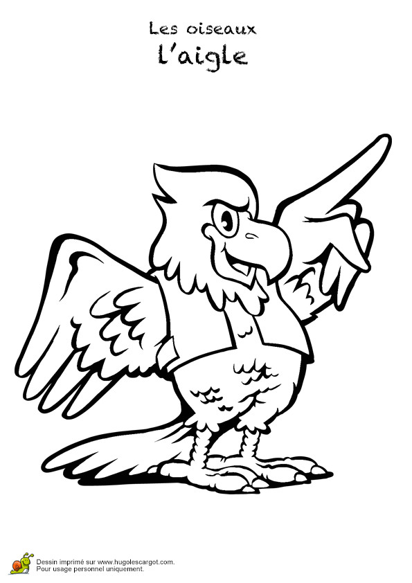 Coloriage Aigle A Imprimer Gratuit Le Petit Aigle Danse Bizarrement   Colorier