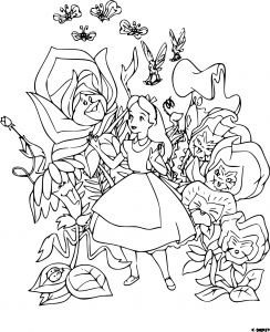 Coloriage Alice Au Pays Des Merveilles A Imprimer Coloriage Alice Le Imprimer Sur Coloriages Coloriage