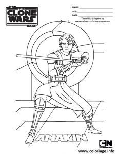 Coloriage Anakin Star Wars Coloriage Star Wars Anakin Clonewars Dessin