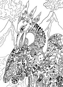 Coloriage Animaux Fantastiques à Imprimer Gratuit Phoenix Mythical Creature Colouring for Adults