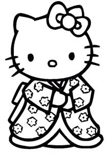 Coloriage Anniversaire Hello Kitty Coloriage Hello Kitty Dessins A Imprimer Pour Les Moyens