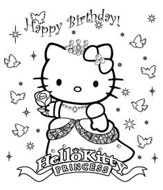 Coloriage Anniversaire Hello Kitty Les 256 Meilleures Images De Coloriage Anniversaire