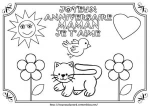 Coloriage Anniversaire Papy 60 Ans Coloriage Anniversaire Maman