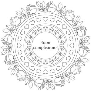 Coloriage Anniversaire Pour Adulte Disegno Da Colorar Antistress Pleanno Buon Pleanno 8