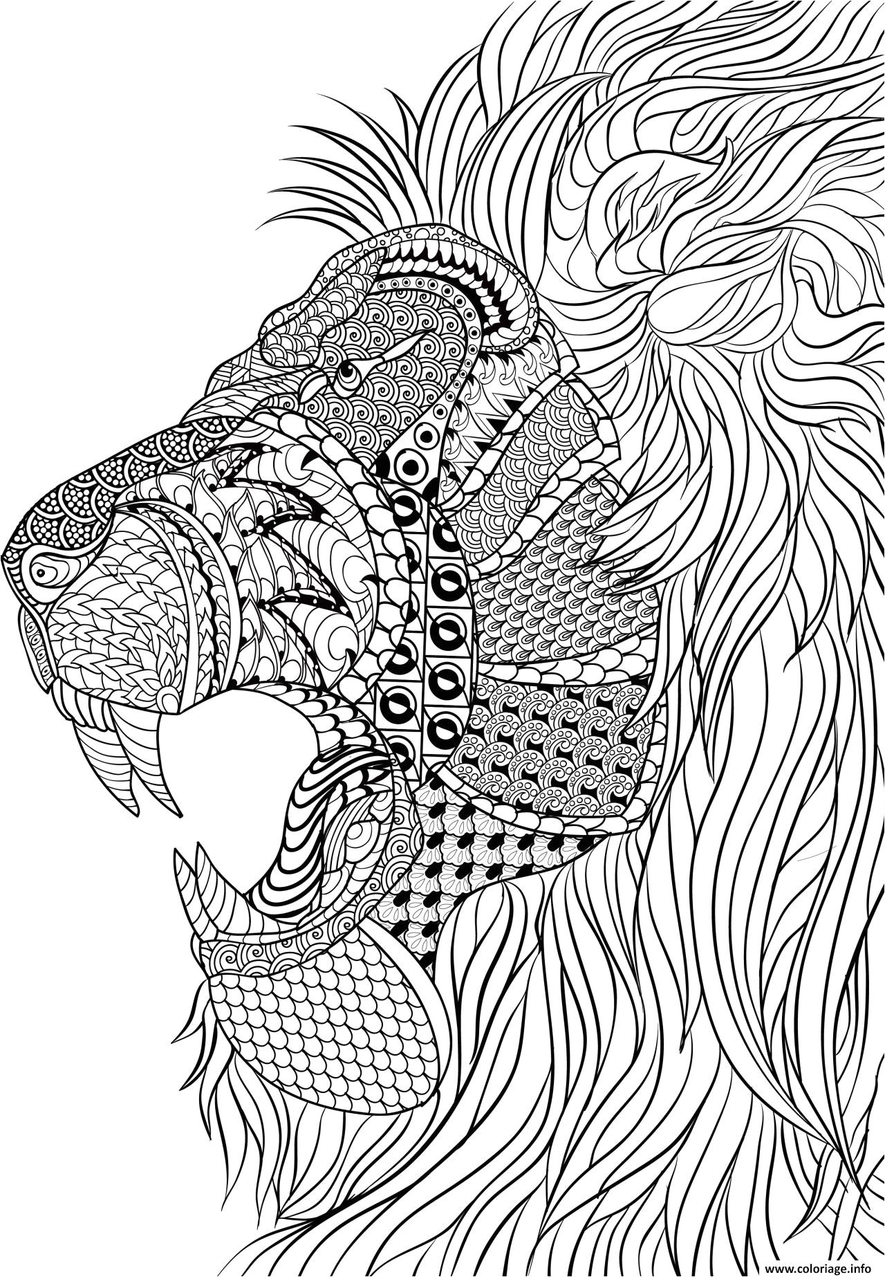 Coloriage Anti Stress Adulte A Imprimer Coloriage Lion Adulte Anti Stress Dessin