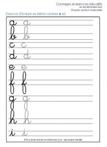Coloriage Apprendre A Ecrire Tracer Les Lettres Cursives Dans De La Semoule