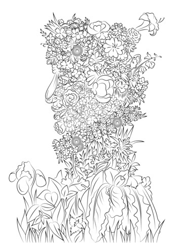 Coloriage Arcimboldo Le Printemps Maria Cristina Mcrialbertini On Pinterest