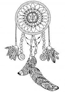 Coloriage attrape Reve A Imprimer attraoe Reve attrape Rêves Dreamcatchers Coloriages